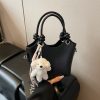 Trendy High-End Small Shoulder Crossbody Bag for Women, 2025 Niche Design Letter Print Vegetable Basket Style
