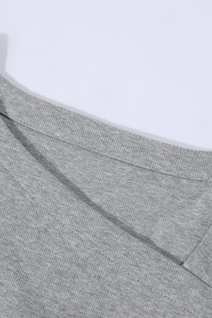 Trendy Irregular Fitted Short Sleeve T-Shirt for Women with Drawstring - Summer Sweet and Spicy Top, Y2K Style