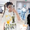 Trendy Korean Style Cute Kitty Casual Loose Heavyweight Pure Cotton Short Sleeve T-Shirt for Comfortable Everyday Wear
