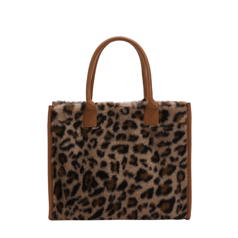 Trendy Large Capacity Leopard Print Fluffy Tote Handbag for Women - Versatile Elegant Shoulder Bag 2025 Trendy Large Capacity Leopard Print Fluffy Tote Handbag for Women - Versatile Elegant Shoulder Bag 2025