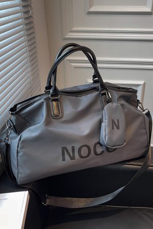 Trendy Large Capacity Tote Bag for Travel - Unisex Shoulder Bag for Short Trips - Stylish Ins Luggage Bag