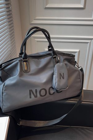 Trendy Large Capacity Tote Bag for Travel - Unisex Shoulder Bag for Short Trips - Stylish Ins Luggage Bag