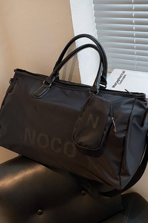 Trendy Large Capacity Tote Bag for Travel - Unisex Shoulder Bag for Short Trips - Stylish Ins Luggage Bag