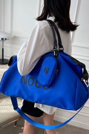 Trendy Large Capacity Tote Bag for Travel - Unisex Shoulder Bag for Short Trips - Stylish Ins Luggage Bag