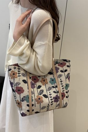 Trendy Large Capacity Tote Bag for Women, Korean Style Shoulder Bag, Versatile High-End Commuting Bag for Summer 2025