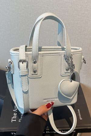 Trendy Lychee Pattern Bucket Tote Bag for Women - Simple Vegetable Basket Crossbody Shoulder Bag 2025 Fashion Niche Style