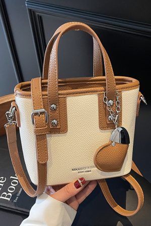 Trendy Lychee Pattern Bucket Tote Bag for Women - Simple Vegetable Basket Crossbody Shoulder Bag 2025 Fashion Niche Style