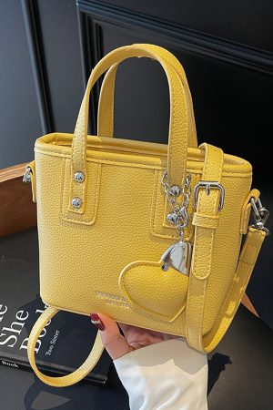 Trendy Lychee Pattern Bucket Tote Bag for Women - Simple Vegetable Basket Crossbody Shoulder Bag 2025 Fashion Niche Style