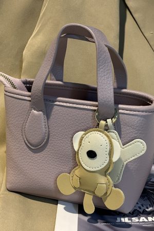 Trendy Lychee Pattern Handheld Bucket Bag 2025 - Versatile Small Crossbody Shoulder Bag for Women