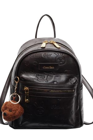 Trendy Mini Backpack for Women - High-End Graffiti Double Shoulder Bag, Stylish Pressure Change Design, 2025 New Model