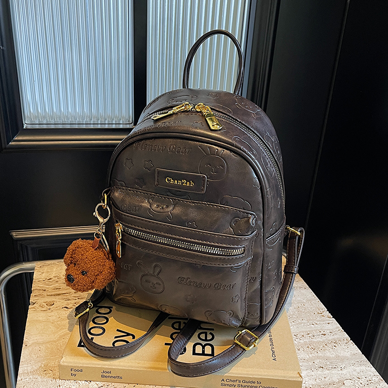 Trendy Mini Backpack for Women - High-End Graffiti Double Shoulder Bag, Stylish Pressure Change Design, 2025 New Model Trendy Mini Backpack for Women - High-End Graffiti Double Shoulder Bag, Stylish Pressure Change Design, 2025 New Model