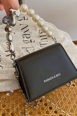 Trendy Mini Pearl Chain Crossbody Bag for Women - Stylish Versatile 2025 Summer Shoulder Small Square Bag