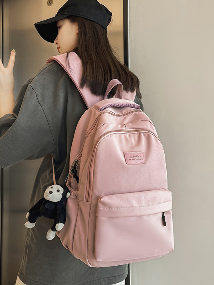 Trendy Minimalist Women's Backpack for School - Mid-High Capacity, Dirt-Resistant, Double Shoulder Design Trendy Minimalist Women's Backpack for School - Mid-High Capacity, Dirt-Resistant, Double Shoulder Design