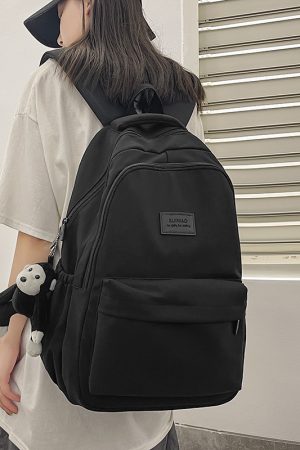 Trendy Minimalist Women's Backpack for School - Mid-High Capacity, Dirt-Resistant, Double Shoulder Design