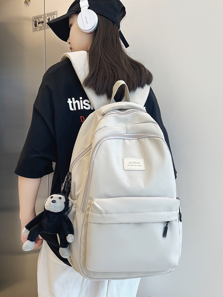 Trendy Minimalist Women's Backpack for School - Mid-High Capacity, Dirt-Resistant, Double Shoulder Design Trendy Minimalist Women's Backpack for School - Mid-High Capacity, Dirt-Resistant, Double Shoulder Design