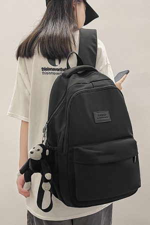 Trendy Minimalist Women's Backpack for School - Mid-High Capacity, Dirt-Resistant, Double Shoulder Design