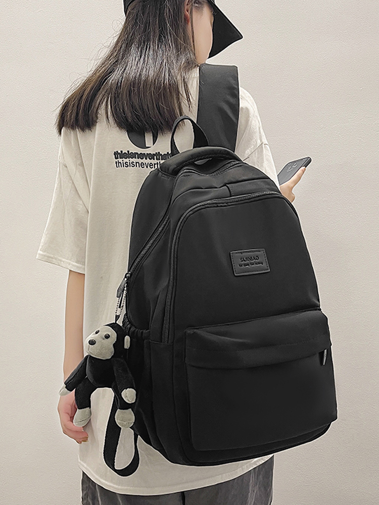 Trendy Minimalist Women's Backpack for School - Mid-High Capacity, Dirt-Resistant, Double Shoulder Design Trendy Minimalist Women's Backpack for School - Mid-High Capacity, Dirt-Resistant, Double Shoulder Design
