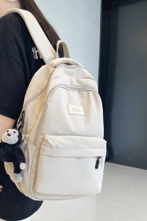 Trendy Minimalist Women's Backpack for School - Mid-High Capacity, Dirt-Resistant, Double Shoulder Design