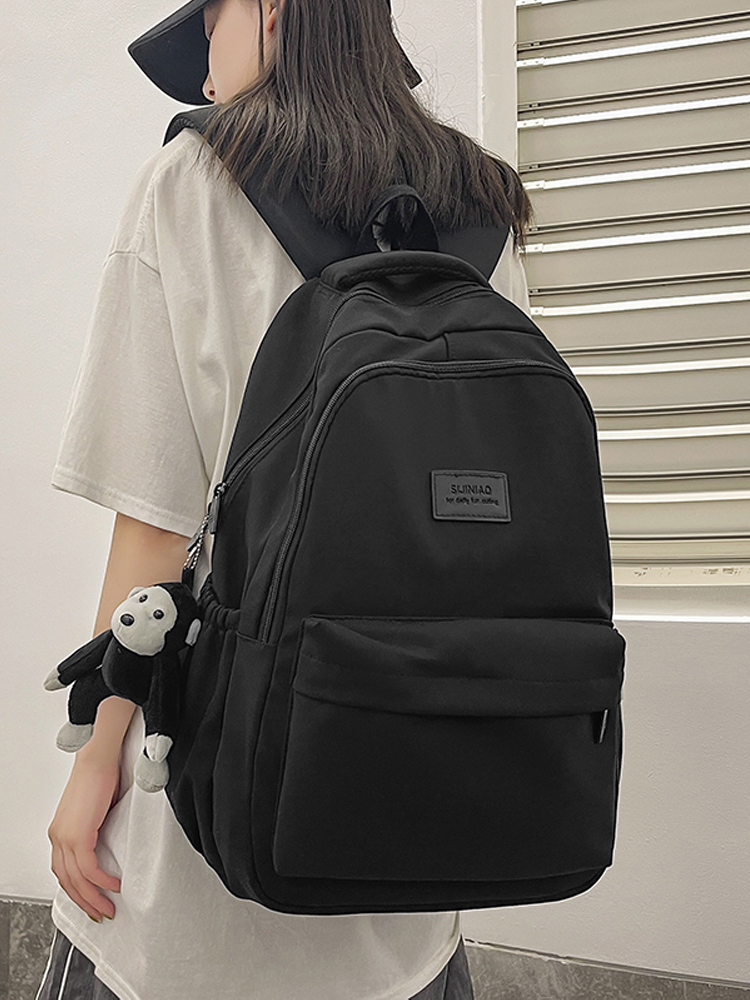 Trendy Minimalist Women's Backpack for School - Mid-High Capacity, Dirt-Resistant, Double Shoulder Design Trendy Minimalist Women's Backpack for School - Mid-High Capacity, Dirt-Resistant, Double Shoulder Design