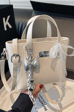 Trendy Minimalist Women's Bucket Tote Bag - Stylish High-End Crossbody Handbag for 2025 Fashion