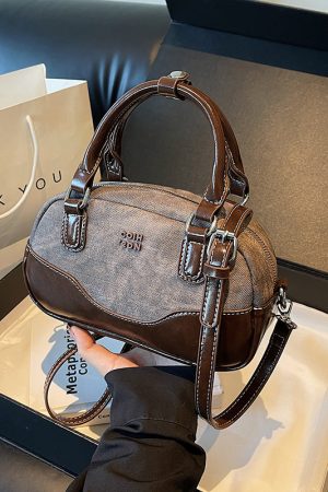 Trendy Patchwork Design Handheld Pillow Bag for Women - Retro Small Handbag, 2025 Fashion Crossbody Style