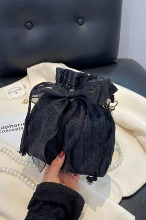 Trendy Pearl Bucket Bag for Women, Summer 2025 Fairy Crossbody Bag, Textured Versatile Niche Style