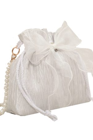 Trendy Pearl Bucket Bag for Women, Summer 2025 Fairy Crossbody Bag, Textured Versatile Niche Style