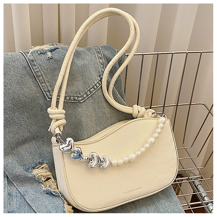 Trendy Pearl Chain Crossbody Bag for Women - 2025 Spring/Summer Niche Small Shoulder and Underarm Bag Trendy Pearl Chain Crossbody Bag for Women - 2025 Spring/Summer Niche Small Shoulder and Underarm Bag