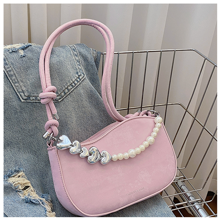 Trendy Pearl Chain Crossbody Bag for Women - 2025 Spring/Summer Niche Small Shoulder and Underarm Bag Trendy Pearl Chain Crossbody Bag for Women - 2025 Spring/Summer Niche Small Shoulder and Underarm Bag