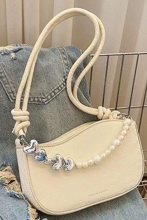Trendy Pearl Chain Crossbody Bag for Women - 2025 Spring/Summer Niche Small Shoulder and Underarm Bag
