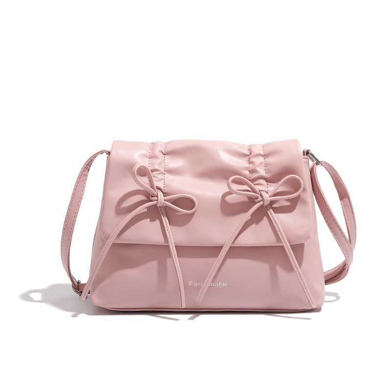 Trendy Pink Bow Shoulder Bag for Women - Large Capacity Crossbody Commuter Tote for 2024 Fashion Trendy Pink Bow Shoulder Bag for Women - Large Capacity Crossbody Commuter Tote for 2024 Fashion