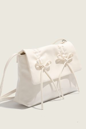 Trendy Pink Bow Shoulder Bag for Women - Large Capacity Crossbody Commuter Tote for 2024 Fashion