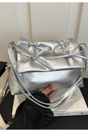 Trendy Pink Bow Shoulder Crossbody Bag for Women, Large Capacity Commuter Tote, 2025 Fashion Must-Have