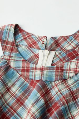 Trendy Plaid Irregular Summer Tank Top for Women - Vacation Style Fashion 2025