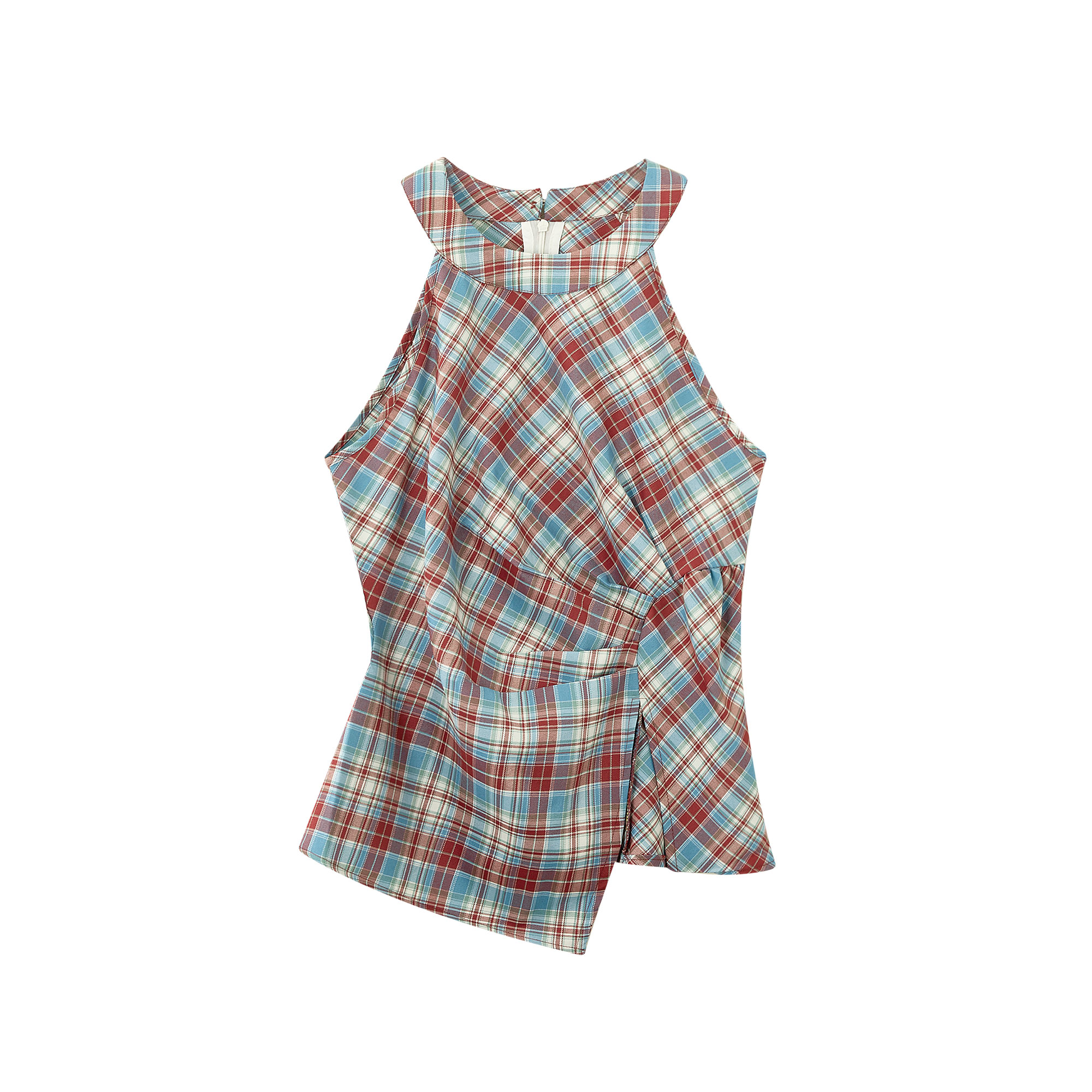 Trendy Plaid Irregular Summer Tank Top for Women - Vacation Style Fashion 2025 Trendy Plaid Irregular Summer Tank Top for Women - Vacation Style Fashion 2025