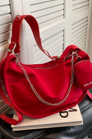 Trendy Purple Women's Large Capacity Crossbody Bag - Versatile Sports Casual Underarm Dumpling Style for 2025 Fashion