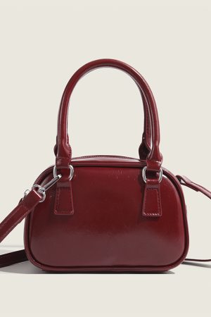 Trendy Red Handbag for Women - Autumn Winter 2023 Korean Style Tote Bowling Bag, Versatile Crossbody Small Square Design