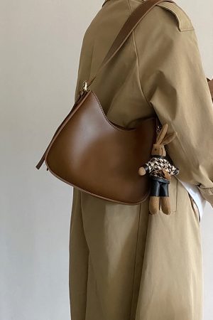 Trendy Retro Crescent Crossbody Bag for Women - 2024 French Niche Underarm Style