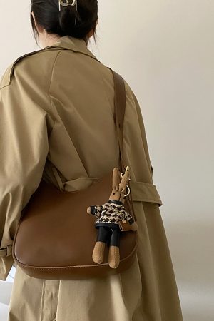 Trendy Retro Crescent Crossbody Bag for Women - 2024 French Niche Underarm Style