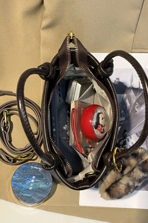 Trendy Retro Heart-Shaped Bucket Tote Bag 2025 - Stylish Women's Shoulder & Crossbody Bag