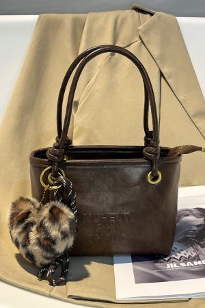 Trendy Retro Heart-Shaped Bucket Tote Bag 2025 - Stylish Women's Shoulder & Crossbody Bag