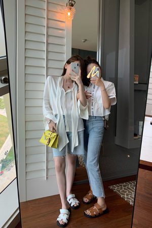 Trendy Sheepskin One-Strap Sandals for Women - Casual Thick Sole Slippers with Velcro Closure, Stylish Footwear for Everyday Wear