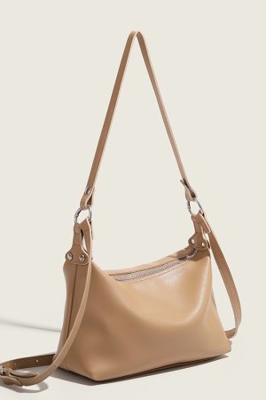 Trendy Soft Leather Underarm Baguette Bag - Versatile Shoulder Crossbody Bag for Women - Fashionable Small Bag 2024
