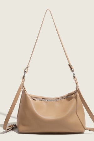 Trendy Soft Leather Underarm Baguette Bag - Versatile Shoulder Crossbody Bag for Women - Fashionable Small Bag 2024