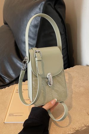 Trendy Textured Small Square Handbag for Women - Casual Versatile Phone Bag, 2025 Fashion Must-Have