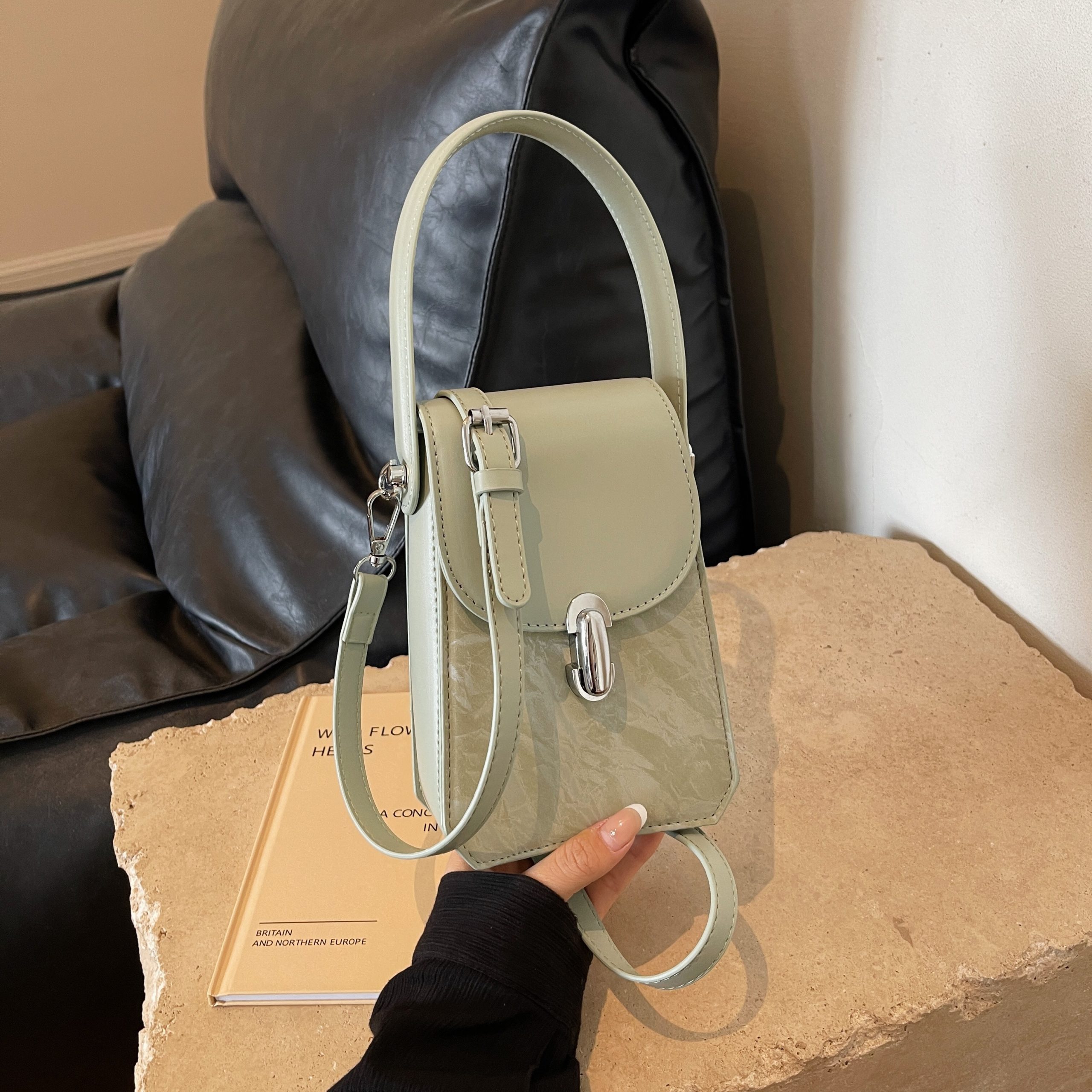 Trendy Textured Small Square Handbag for Women - Casual Versatile Phone Bag, 2025 Fashion Must-Have Trendy Textured Small Square Handbag for Women - Casual Versatile Phone Bag, 2025 Fashion Must-Have