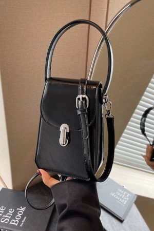 Trendy Textured Small Square Handbag for Women - Casual Versatile Phone Bag, 2025 Fashion Must-Have