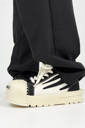 Trendy Thick-Soled Open-Mouth Mickey Board Shoes for Couples - Height-Increasing Sports Sneakers for Men and Women