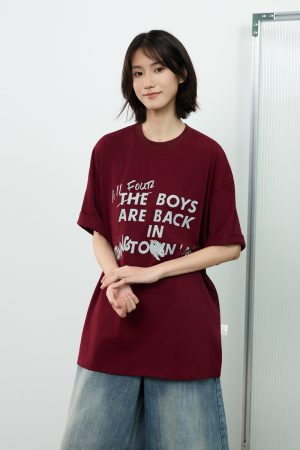 Trendy Unisex Short-Sleeve T-Shirt with Letter Print, Casual American Style Tee for Commuting, Perfect for 90s and Y2K Fashion Lovers