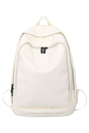 Trendy Water-Resistant Soft Leather Backpack for Men and Women - Large Capacity Minimalist College Campus Bag